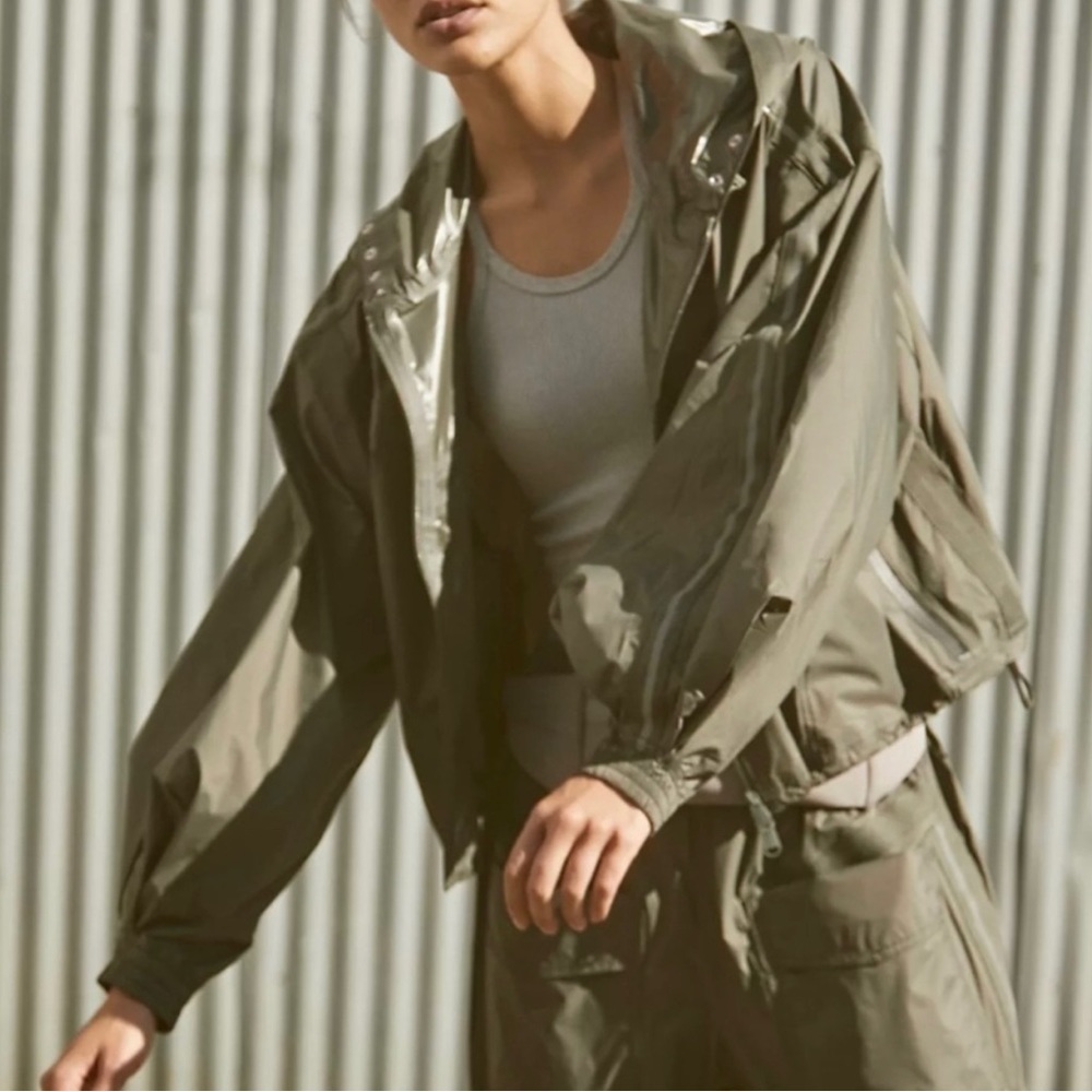 Free People Movement Rain Check Packable Waterproof Jacket L NWT